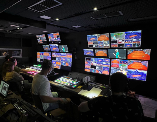 Multivideo producers using Ross products in the control room.